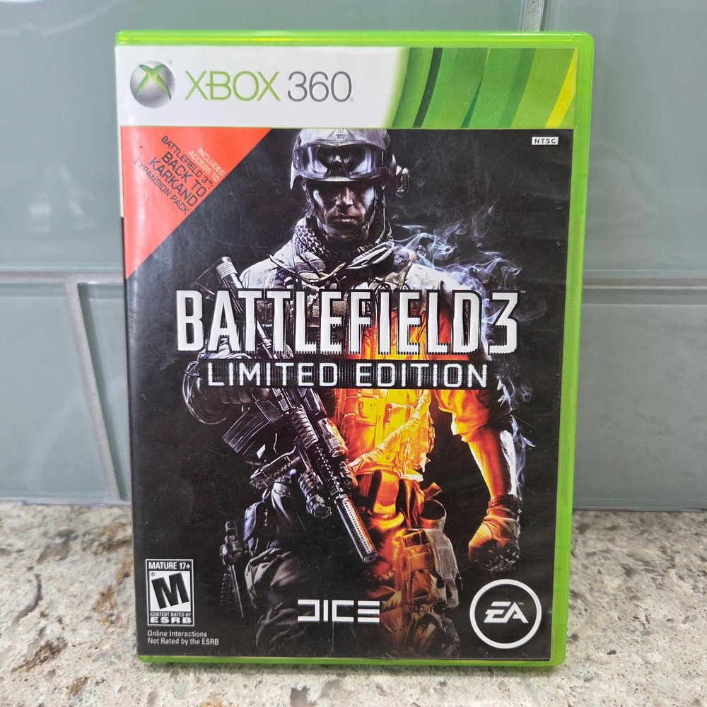 Battlefield 3 Limited Edition‎ Xbox 360 Game Back to Karkand Included